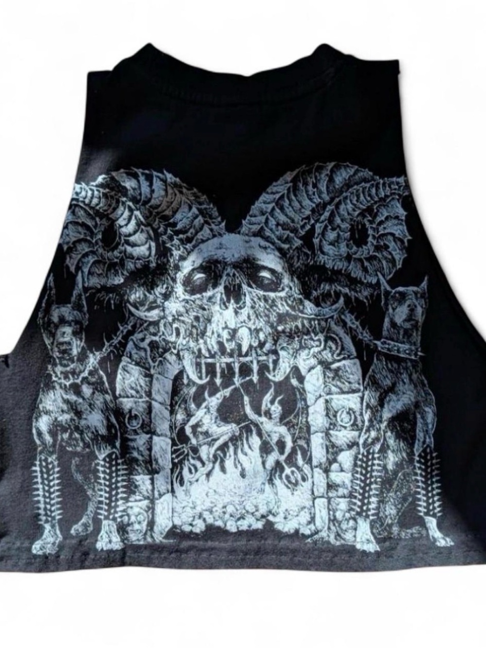 Modified Mary Wyatt top  Black Crop Tank